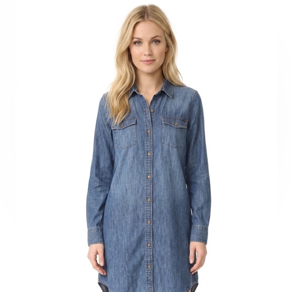 Merona denim shirt dress size XLarge with pockets